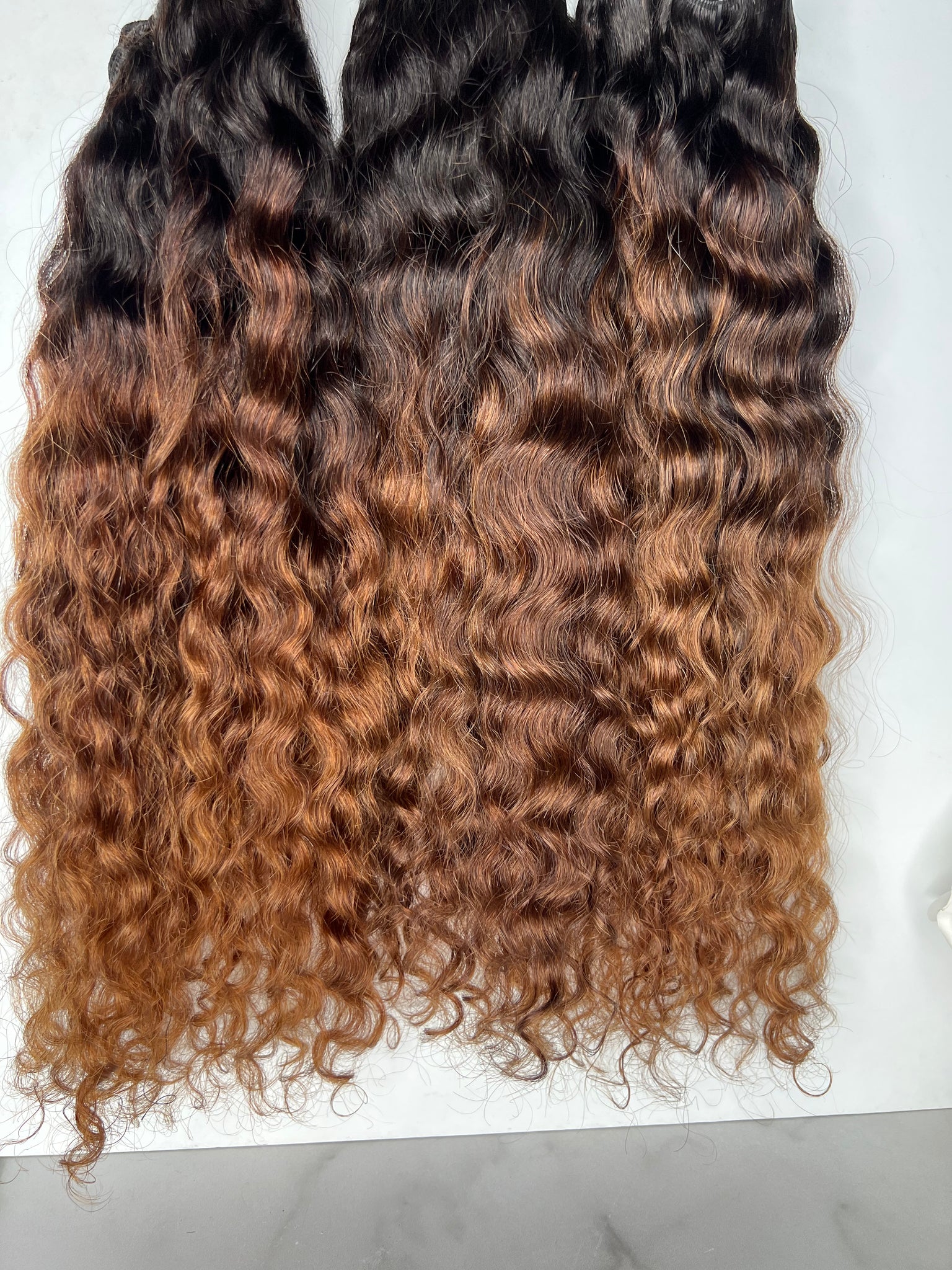 Ombre: Indian Curly Bundle Custom Colored