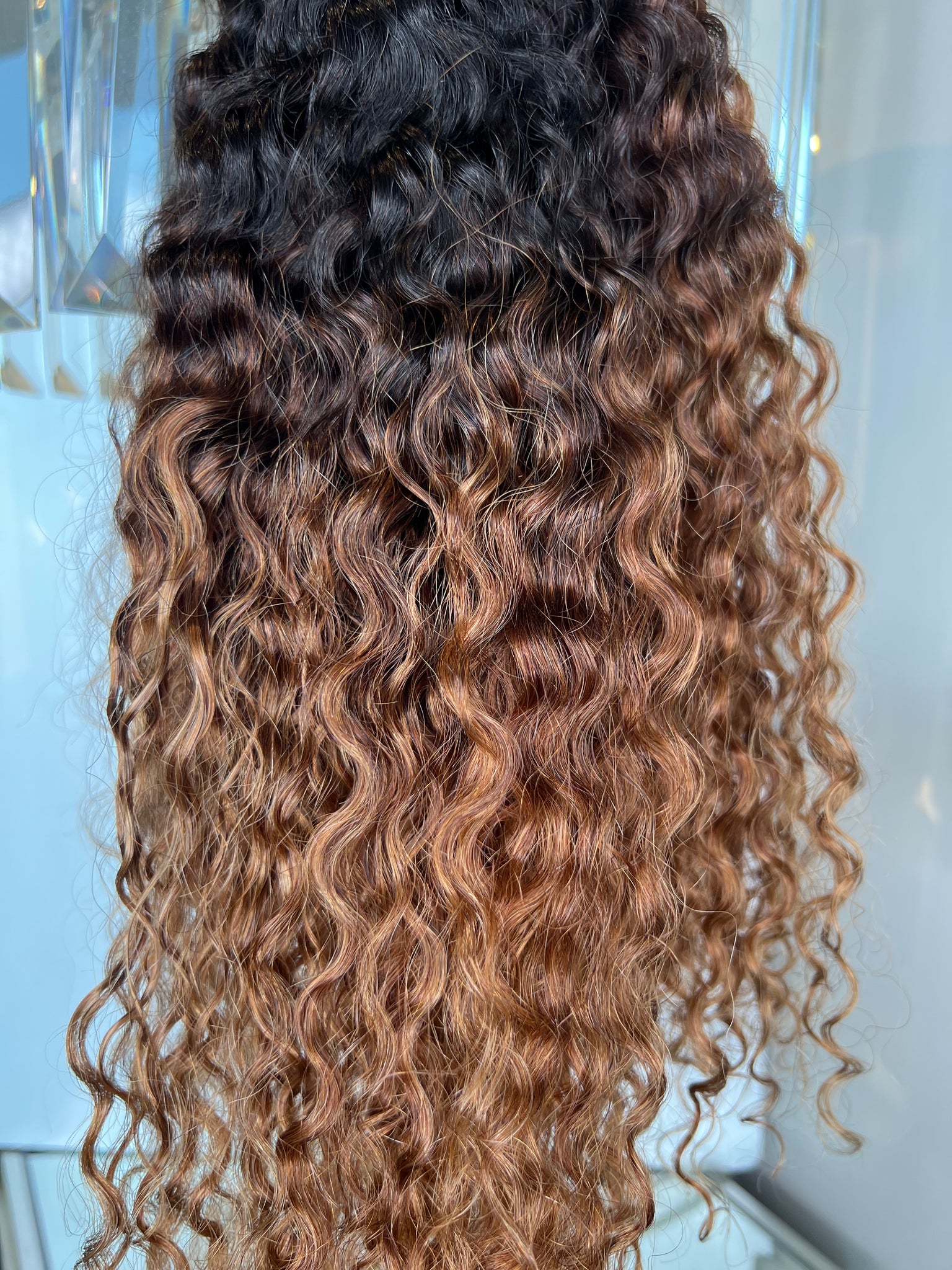 Ombre: Brazilian Curly Bundle Custom Colored