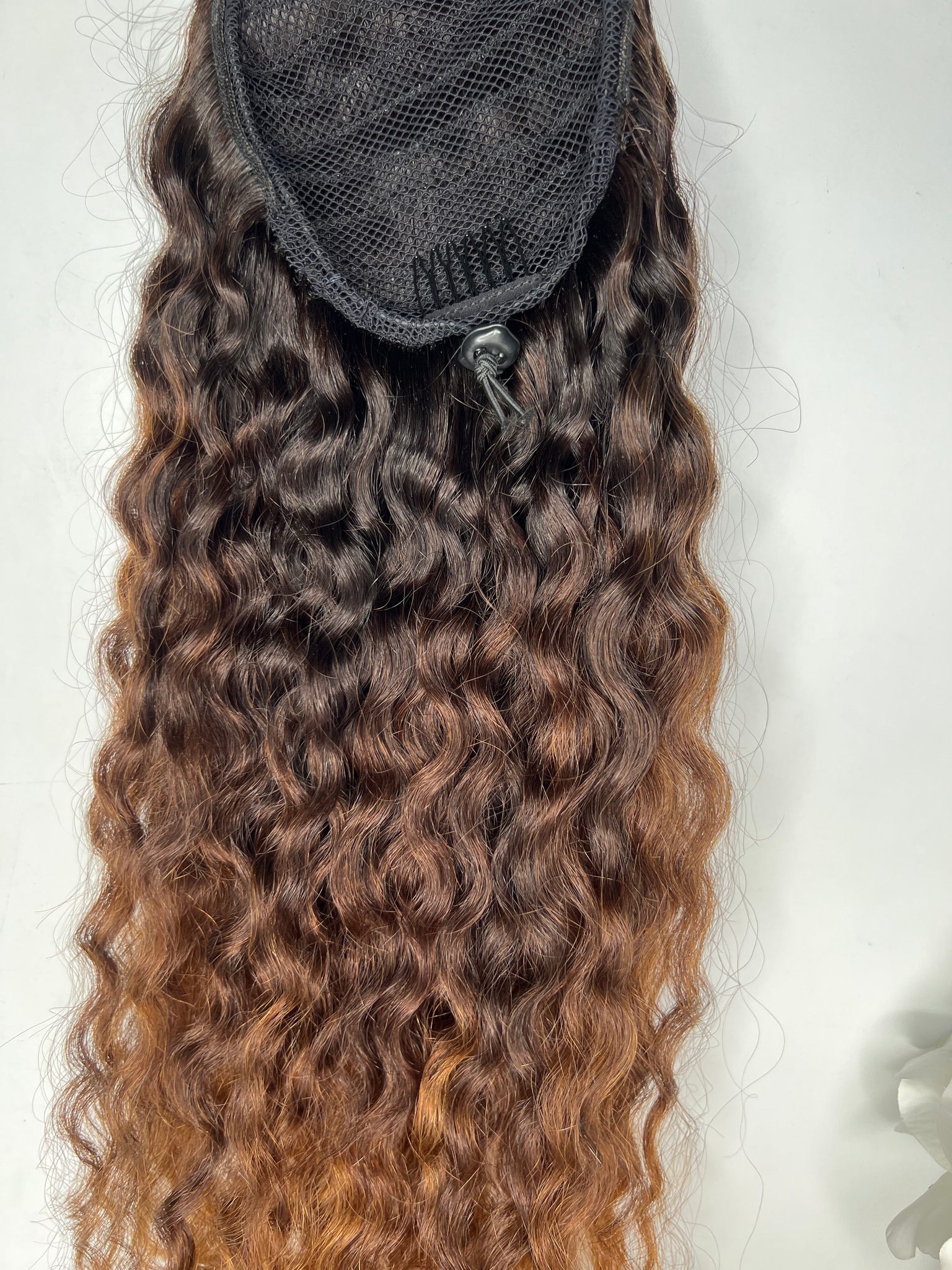 Ombre’: Indian Curly Ponytail Custom Colored