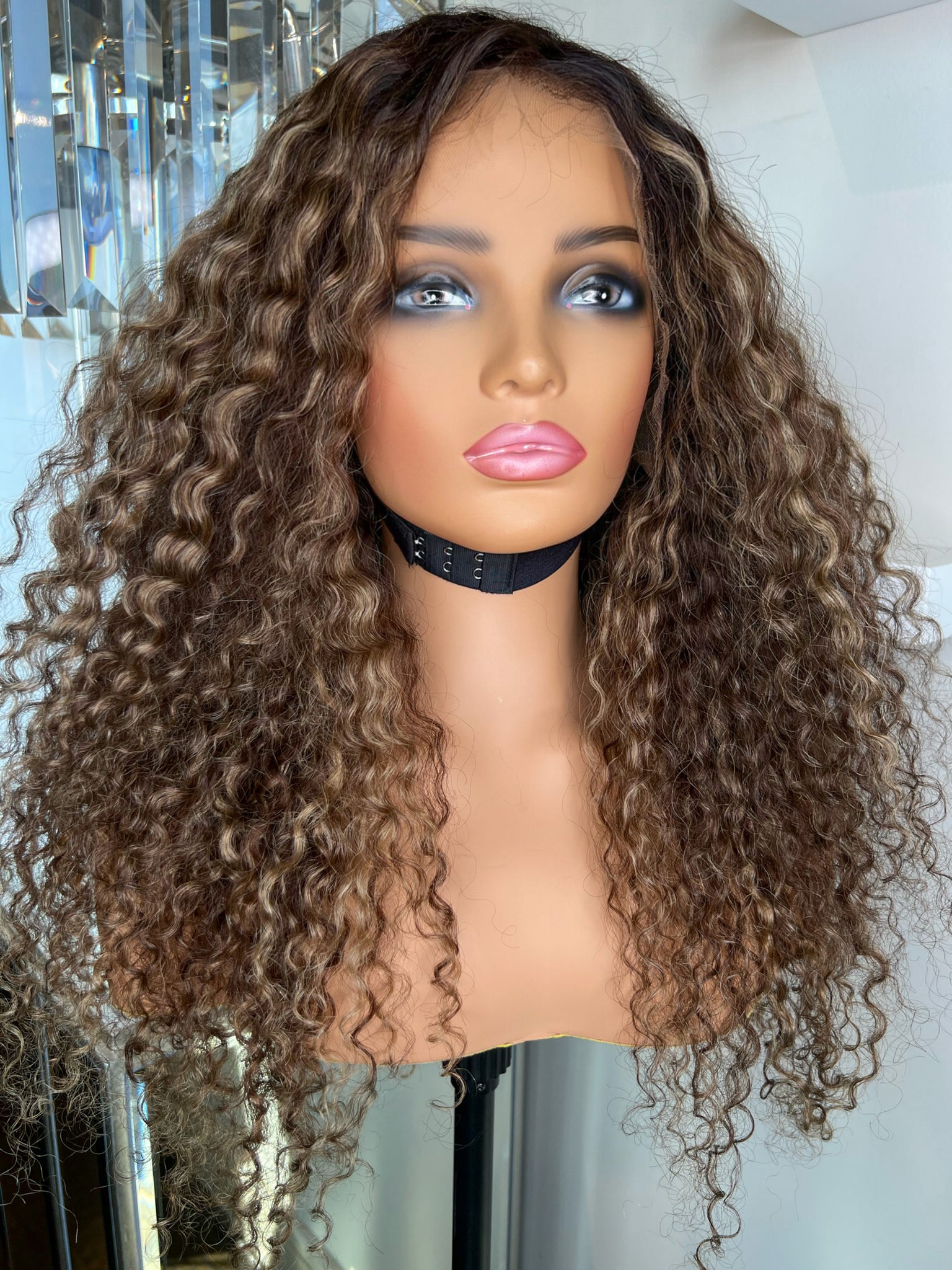 Caramel Curly HD Frontal Wig Custom Colored