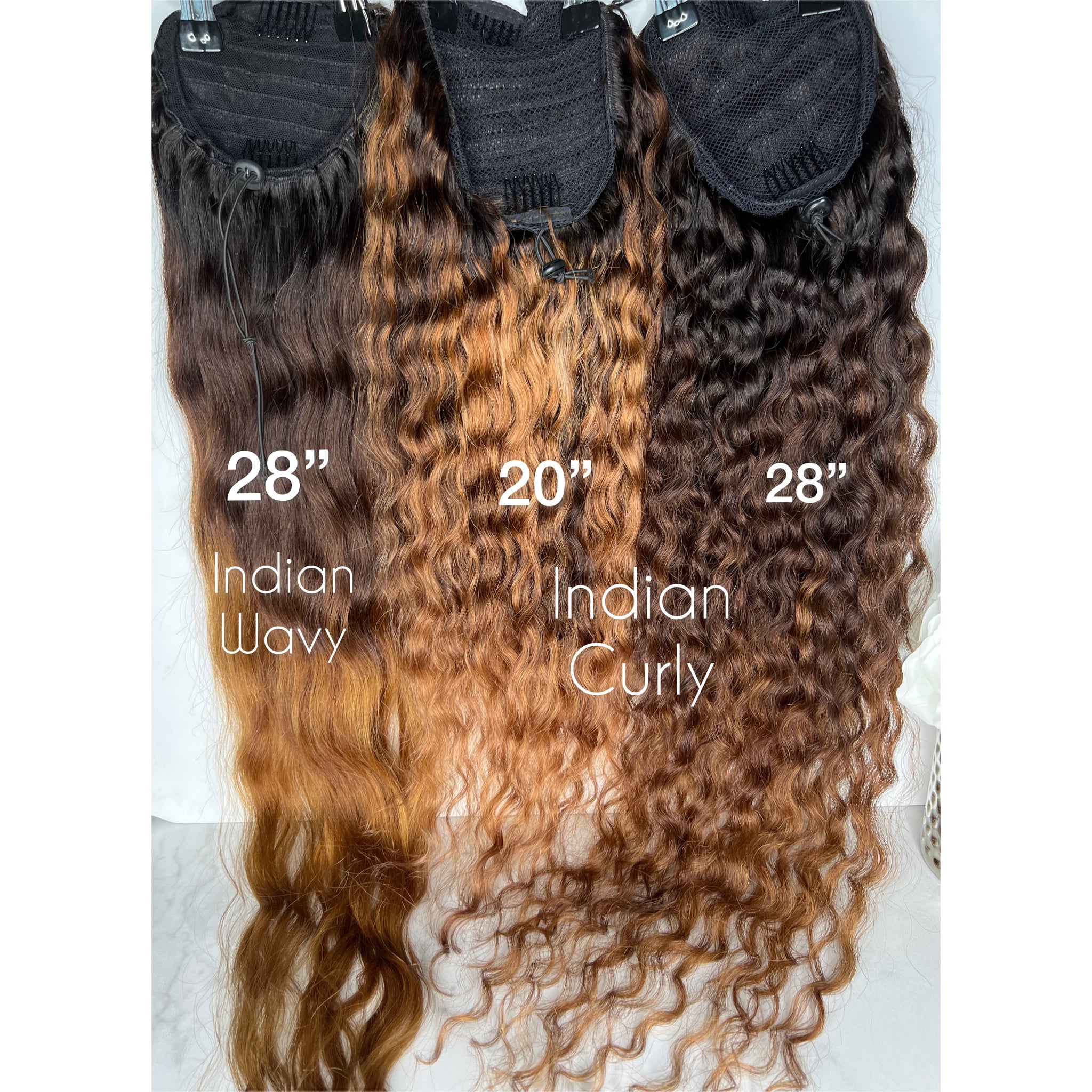 Ombre’: Indian Wavy Ponytail Custom Colored